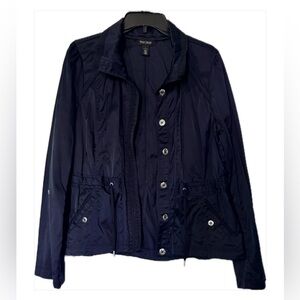 White House Black Market Dark Blue Utility Jacket